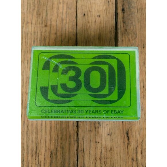 Limited Edition feEbay 30th Anniversary Green Commemorative Pin With Backing - Picture 1 of 5